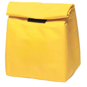 Sac à déjeuner en toile jaune de haute qualité avec design à enroulement, imperméable, isolé, élégant et pratique pour un usage quotidien - Product Image 1