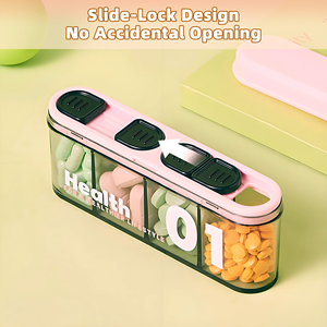 Pastillero Portátil de Plástico con Compartimentos Divididos para Siete Días, para Tres Comidas al Día, Diseño Sellado y Moderno - Product Image 5