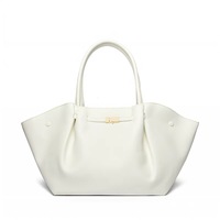 Grand sac fourre-tout à imprimé pois pour femme, sac à main à poignée supérieure avec fermoir métallique, sac à bandoulière décontracté pour le travail et les voyages