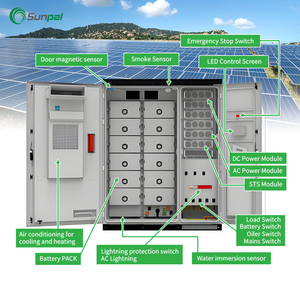 ระบบจัดเก็บพลังงานแสงอาทิตย์แรงดันสูง Sunpal BESS 30kW 40kW 50kW 100kWh พร้อมแบตเตอรี่ - Product Image 4