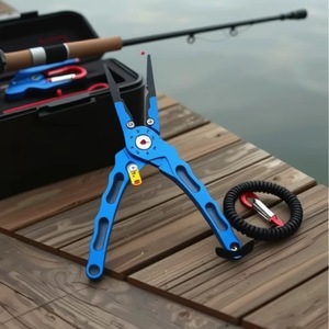 คีมตกปลาอะลูมิเนียมอัลลอยด์พร้อมตัวล็อค 19.5 ซม. ที่ถอดตะขอแบบ Deep Throat สำหรับอุปกรณ์ตกปลา - Product Image 3