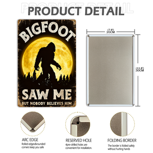 Poster in Metallo Vintage Personalizzato 2026 <span class=keywords><strong>con</strong></span> Design Bigfoot Cat, Stampa UV per Pub, Club, Ristorante, Camera da Letto, Insegna Vintage - Product Image 4