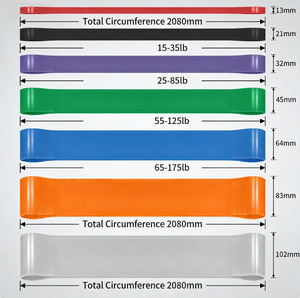 Set di Fasce Elastiche di Resistenza <span class=keywords><strong>per</strong></span> <span class=keywords><strong>Esercizi</strong></span> con Logo Personalizzato, <span class=keywords><strong>per</strong></span> Fitness, Palestra, Yoga, <span class=keywords><strong>Pilates</strong></span>, in Lattice di Gomma di Precisione, Vendita all'Ingrosso - Product Image 6