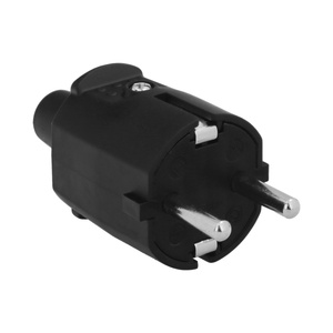 ปลั๊กต่อสายดินขนาด 4.8 มม. สีดำ ทำจากยาง ดีไซน์อุตสาหกรรม เหมาะสำหรับการเชื่อมต่อไฟฟ้าอย่างปลอดภัย - Product Image 1