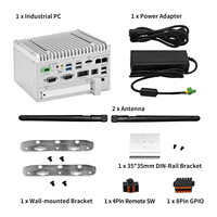 Mini PC CWWK U6 sin ventilador J6412, 2 puertos Gigabit LAN (i210AT+8111H), 2 puertos RS232 COM, 1 puerto PCIE GPIO, 6 puertos USB, montaje en carril DIN, 9-36V, ordenador industrial.