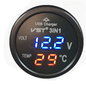 Digital Thermometer Car Mounted Charger With Timer /Car Thermometer For Temperature And Timer