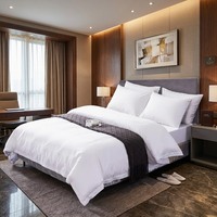 Ensemble de literie 4 pièces 100% coton, drap de lit doux et respirant, housse de couette, qualité hôtel 5 étoiles, linge de lit pour chambre d'hôtes, confort