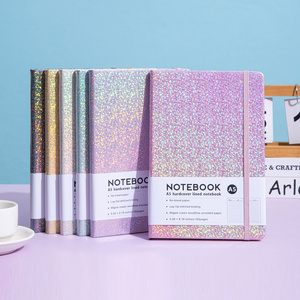 Cuaderno A5 con cubierta de cuero PU brillante, con páginas rayadas, para uso en oficina/escuela, agenda, diario, planificador, para regalo. - Product Image 2