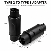 Adaptateur EV AOTAI Type 2 vers Type 1, Type 2 vers J1772 16A 32A, Convertisseur de charge CA IEC62196 vers SAE J1772