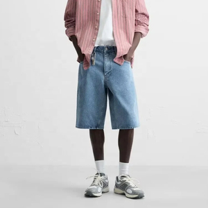 Short en jean Hip Hop pour hommes de haute qualité personnalisé pur coton classique décontracté Denim respirant séchage rapide solide motif poche plaine - Product Image 1