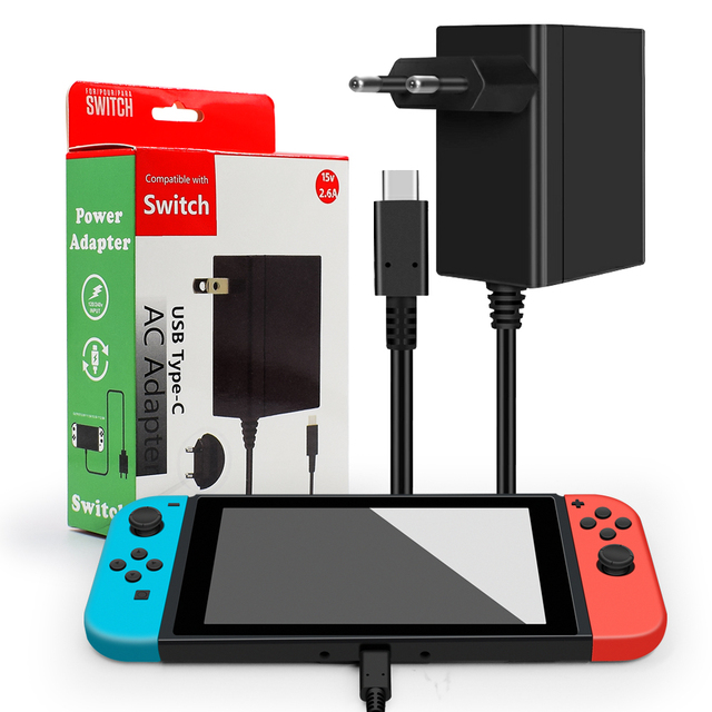 EU /US/ UK / AU Plug AC Adapter 15V Power Charger for Nintendo Switch 2.6A Type-c Fast Charging Dock for NS Game Console