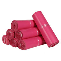 Sacs de courrier avec logo personnalisé imprimé Express recyclé rose rouge enveloppe de colis d'expédition de vêtements poly sac d'enveloppe d'enveloppe postale en poly