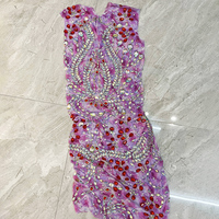 Novance Y3828 été femmes vêtements 2024 Zomer sans manches Club robes Sexy femmes vêtements rouge diamants robe