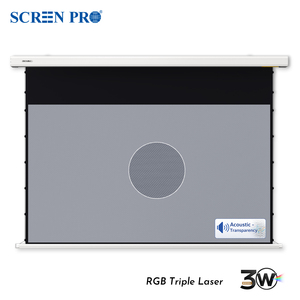 Pantalla de Proyección Acústica Transparente Gris Tejida SCREENPRO 3W para Cine en Casa, Antirreflejos, 8K HD, Empotrada en el Techo, con Sistema de Tensión - Product Image 2