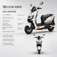 Hot Selling 3 Speed 72V 2000W Electric Motorcycle 72V 30Ah Lead-acid Battery Hydraulic Reverse Disc Brake Dual Suspension