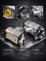 Pompa Hidrolik Tandem RE73947 RE72058 untuk Traktor 5076E 5082E 5090E 5093E 5101E 5420 5520 5625 Aftermarket