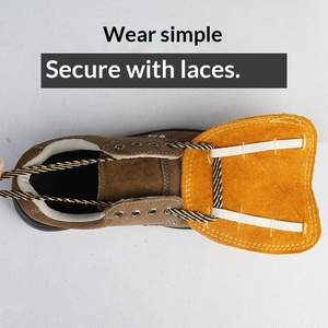 Protège-chaussures Spécial <span class=keywords><strong>Soudeur</strong></span> en Daim – Protection des Pieds Résistante à l'Usure, aux Hautes Températures et aux Brûlures – Protection du Travail - Product Image 4