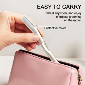 Cuchilla de Precisión Metálica para Depilación, Recortadora de Cejas de Acero Inoxidable, Herramienta de <span class=keywords><strong>Dermaplaning</strong></span> con Cuchillas de Repuesto - Product Image 6