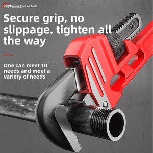 Heavy Duty 12inch Industrial Adjustable Large Opening Multi-Function Plumbing <b>Hand</b> <b>Tool</b> 11105 DIY Carbon Steel Wrenc - Product Image 4