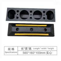 Pare-chocs de stationnement en caoutchouc durable Xinhong avec 4 bandes réfléchissantes 1650x150x100mm pour garage souterrain