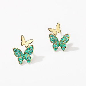 Pendientes pequeños y bonitos con forma de mariposa para mujer, diseño coreano simple, elegantes pendientes para uso diario, regalo - Product Image 3