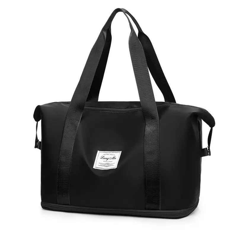 Bolsas de viaje de gimnasio plegables de gran capacidad con logotipo personalizado, bolsa de lona impermeable para gimnasio, bolsa de viaje de lona