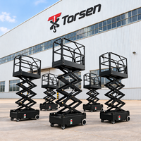 Plateforme de travail compacte électrique autopropulsée Torsen OEM ODM, mini-nacelle à ciseaux 300 kg, de 5 m à 6,8 m, pour flottes de location d'équipements