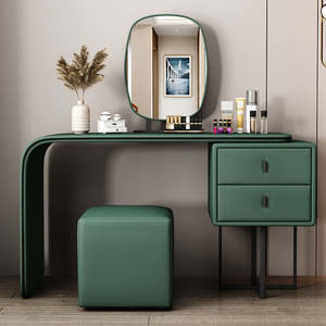 Moderna Toeletta da Camera da Letto per Donna con Mobile Integrato, 2 Cassetti Portaoggetti e Specchio Illuminato - Product Image 2