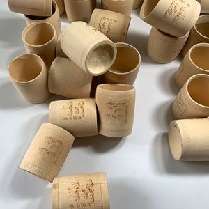 Bamboo Cups Handmade Natural Bamboo Tea Wine <b>Mugs</b> Souvenir Craft Gift Set Custom Made Size - Product Image 3