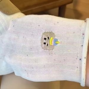 Cute Cartoon Embroidered Mid Calf <b>Socks</b> For Women Cotton Breathable Spring Autumn Students Style - Product Image 3