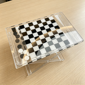 Custom Modern Clear Acrylic Foldable <b>Chess</b> <b>Table</b> Lightweight Game Board for Indoor Outdoor - Product Image 2
