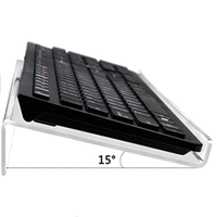 Support de clavier en PC transparent, support de clavier incliné, support de clavier universel en acrylique surélevé pour une frappe ergonomique facile