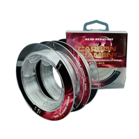 Haikewei Ligne de pêche en carbone pur haute résistance transparente de 100 m, ligne tressée en PE pour la pêche sur glace, résistante aux morsures, eau salée et eau douce