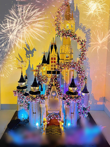 Modèle de construction pour adultes Château de la <span class=keywords><strong>Princesse</strong></span> <span class=keywords><strong>Cendrillon</strong></span> Fleur de cerisier, unisexe, en plastique ABS, jouet de bricolage, cadeau fleur en briques - Product Image 6