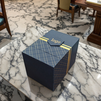 Boîte cadeau en carton à double ouverture avec logo personnalisé, de luxe, de haute qualité, flacon de parfum en verre de 100 ml, emballage haut de gamme