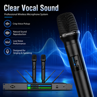 Système de microphone sans fil UHF double canal X2S-1 True Diversity pour spectacles sur scène, conférences et salles de réunion