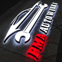 Lettres lumineuses LED personnalisées pour devanture de supermarché transfrontalier, étanches, résistantes à la rouille, double face, pour extérieur