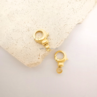 Fermoirs et crochets pour bracelets et colliers en or jaune véritable 18 carats, marque 1000S, vente en gros de composants de bijoux personnalisés