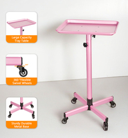 Chariots de travail pour salon Chariot de salon de coiffure Chariot de coiffure Plateau avec roues Mobilier de salon en or Moderne 50pcs Hauteur réglable