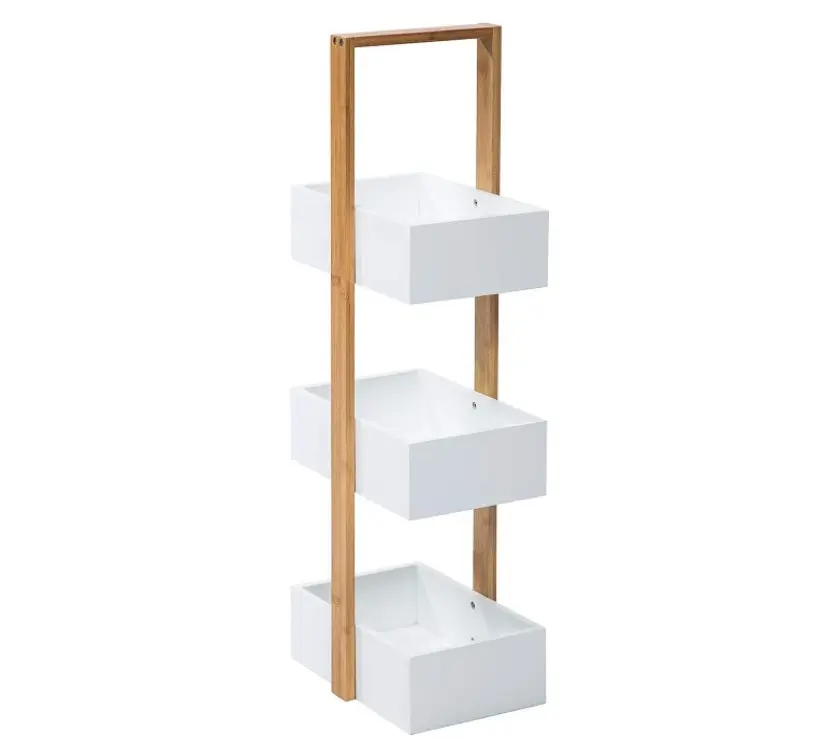 Bamboo Storage Shelf 3 Tiers Organizer Rack For Bathroom Living Room Kitchen