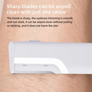 Rasoio ricaricabile Dermaplane con 4 ricariche <span class=keywords><strong>e</strong></span> luce Dermablades portatile donna <span class=keywords><strong>naso</strong></span> orecchio Trimmer sicuro Sonic rasoio elettrico - Product Image 3