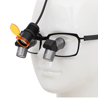 Surgical Loupe 3.5X Headlight Clip-On Type LED Magnifier for Doctor Dentist ENT Veterinary Hands-Free Examination Clinic