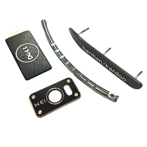 Harman/Kardon Metal Nameplate CNC Machined Curved Part With Logo For Audio Equipment - Product Image 2