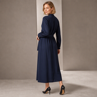 Robe Courte Décontractée Boutonnée pour Femme, Coupe Ample et Fluide, 100% Lin Anti-Plis, Taille Naturelle, Imprimé sur le Devant – Collection Été