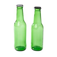 Bouteille en verre de bière verte personnalisée 250ml 330ml 500ml Bouteille en verre de bière