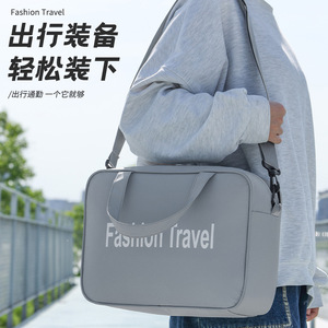 Sac de voyage Beilian, rectangulaire, gris, grande capacité, à porter à l'épaule ou en bandoulière, organiseur de vêtements pour les voyages et les affaires - Product Image 3