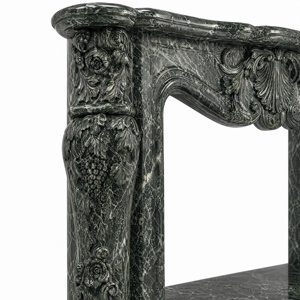 Customized Marble <b>Fireplace</b> Modern Hand Carved Luxury Verde Alpi Marble <b>Fireplace</b> Mantel Marble <b>Fireplace</b> Surround - Product Image 3