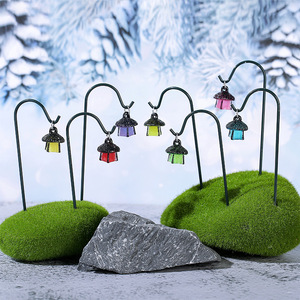Lanterne miniature qui brille dans le noir, en résine plastique, forme fantaisie, décoration pour la maison, veilleuse, artisanat de bureau - Product Image 2