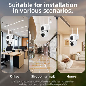 Cámara Inalámbrica <span class=keywords><strong>de</strong></span> Vigilancia Interior 1080P, Cámara PTZ <span class=keywords><strong>de</strong></span> Doble Lente, Cámara <span class=keywords><strong>de</strong></span> Seguridad IP WiFi 2.4G con Audio Bidireccional y Visión Nocturna - Product Image 2