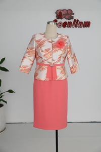 Nouvelle arrivée, robe pour femmes grandes tailles, tenue en brocart, robe d'église, deux pièces de haute qualité pour femmes - Product Image 5